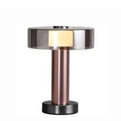 Selezionato da Mazzolaluce Abat joour da comodino oro rosa design moderna fume per camera daletto