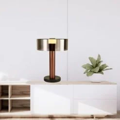 Selezionato da Mazzolaluce Abat joour da comodino oro rosa design moderna fume per camera daletto