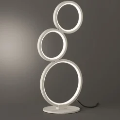 Selezionato da Mazzolaluce Abat jour da comodino cerchi moderna led 17w 3000k bianca dimmerabile