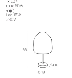 Top Light Abat jour da comodino double skin toplight moderna bianco blu