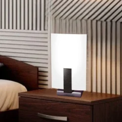 Top Light Abat jour da comodino per camera da letto moderna legno wenge