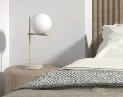 Top Light Abat jour da comodino sabbia moderna boomerang