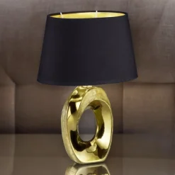 Selezionato da Mazzolaluce Abat jour per camera da letto oro paralume nero