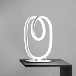 Gea Luce Abat-jour da comodino diva bianco design moderna