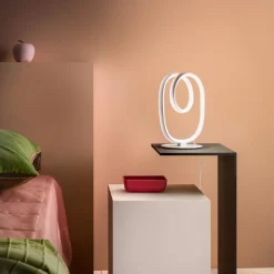 Gea Luce Abat-jour da comodino diva bianco design moderna