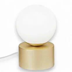 Ideal Lux Abat-jour da comodino perlage tl1 metallo ottone vetro bianco