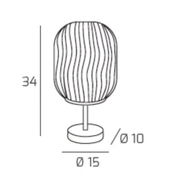 Top Light Abat-jour da comodino moderna toplight tender cromo