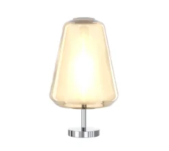 Top Light Abat-jour da comodino toplight moderna cromo vetro ambra