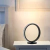 Selezionato da Mazzolaluce Abat-jour led lampada da comodino cerchio moderna nera