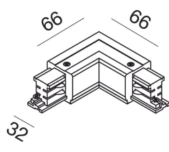 Gea Luce Accessori gea giunto a l per connessione elettrica meccanica binario trifase bianco
