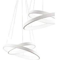 Affralux anelli diodi lampadario led 54w 3200k particolare bianco moderno
