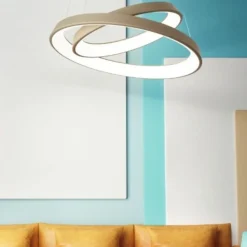 Affralux anelli diodi sabbia lampadario cerchi led 54w 3200k tortora