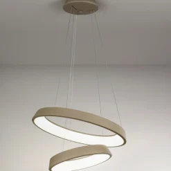 Affralux anelli diodi sabbia lampadario cerchi led 54w 3200k tortora