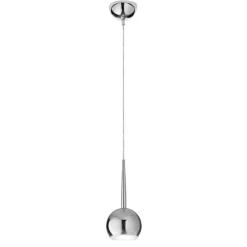 Affralux bol lampada a sospensione sfera cromo