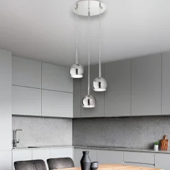 Affralux bol lampadario per cucina moderna cromo