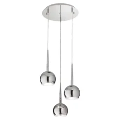Affralux bol lampadario per cucina moderna cromo