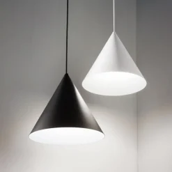 Ideal Lux A-line sp1 d30 lampada a sospensione cono nero per cucina moderna