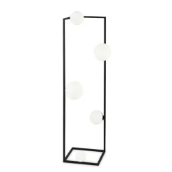 Ideal Lux Angolo pt5 lampada da terra nero cinque sfere vetro