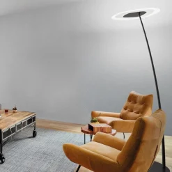 Linea Light Antigua nera fl piantana moderna led 3000k dimmerabile