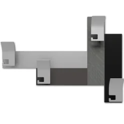 Complementi Selezionati da Mazzolaluce Appendipanni moderno da parete legno grigio nero design