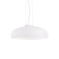 Ideal Lux Aria sp1 lampadario da cucina moderna cupola vetro bianco schiacciata