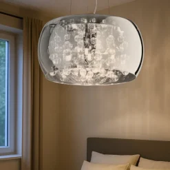 Ideal Lux Audi-80 sp5 lampadario stanza da letto vetro cristallo fume'