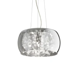 Ideal Lux Audi-80 sp5 lampadario stanza da letto vetro cristallo fume'