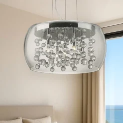 Ideal Lux Audi80 sp5 lampadario stanza da letto sfere in vetro
