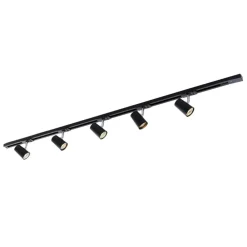 Selezionato da Mazzolaluce Binario led nero 150cm con spot monofase orientabili fp