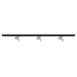 Selezionato da Mazzolaluce Binario plafoniera 100cm con 3 spot gx53 sabbia monofase orientabili