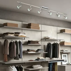 Selezionato da Mazzolaluce Binario plafoniera con spot 4w 3000k orientabili cromato