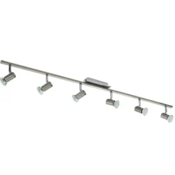 Selezionato da Mazzolaluce Binario plafoniera con spot 4w 3000k orientabili cromato