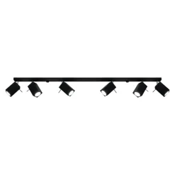 Selezionato da Mazzolaluce Binario plafoniera nero led con spot orientabili