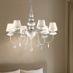 Ideal Lux Blanche sp6 lampadario per camera da letto bianco 6 luci shabby chic