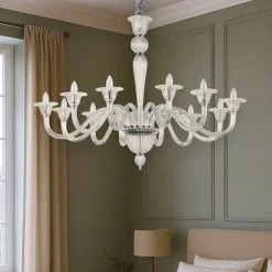 Ideal Lux Brigitta sp12 lampadario stanza da letto classico cristallo trasparente 12 luci