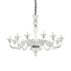 Ideal Lux Brigitta sp12 lampadario stanza da letto classico cristallo trasparente 12 luci