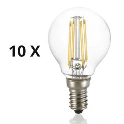 Ideal Lux Confezione n10 lampadine e14 led 4w 3000k 480lm sfera