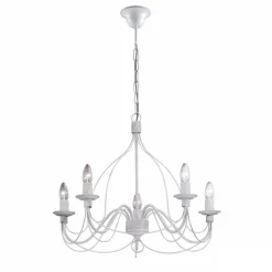 Ideal Lux Corte sp5 lampadario per camera da letto bianco antico