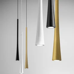 Gea Luce Dafne sg bianco lampada a sospensione oro led 7w 3000k