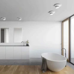 Sforzin Illuminazione Demetra sforzin plafoniera gesso bianca moderna rotonda
