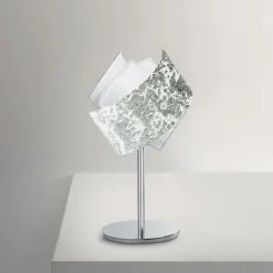 Gea Luce abat-jour camilla vetri bianco foglia argento