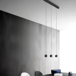 Gea Luce lampadario per cucina guya nero 3 lampade sfere led 24w 3000k