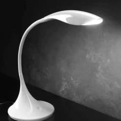 Gea Luce nunki lampada da scrivania led moderna bianca