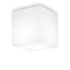 Ideal Lux luna pl1 cubotto opale da bagno bianco ip44
