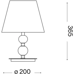Ideal Lux queen tl1 small abat-jour da comodino di cristallo classica