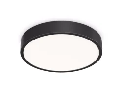 Ideal Lux ray pl d40 plafoniera da bagno tonda led 3000k 4000k nera ip44
