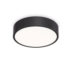 Ideal Lux ray pl d30 plafoniera da bagno nera led 13w 3000k-4000k ip44