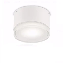 Ideal Lux urano pl1 small plafoniera per esterni tonda bianca ip44