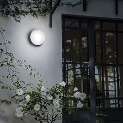 Ideal Lux urano pl1 small plafoniera per esterni tonda bianca ip44