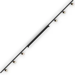 Selezionato da Mazzolaluce Illuminazione a binario nero monofase led 40w 3000k con spot orientabili